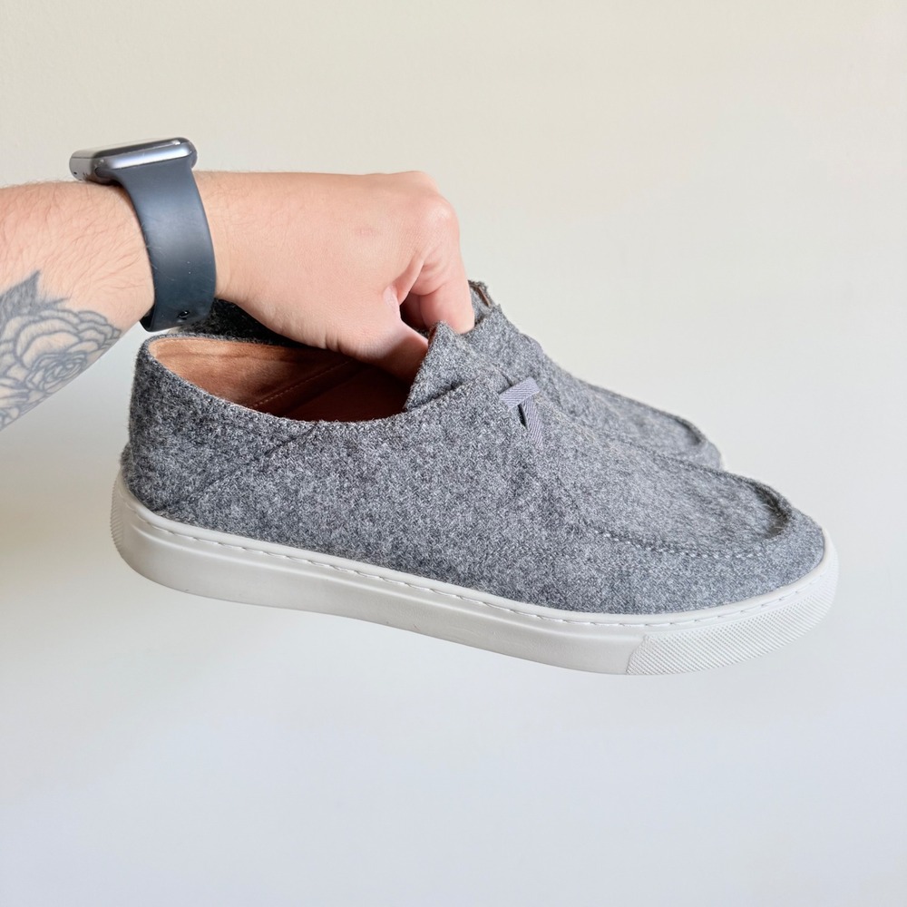 Peter Millar Mountainside Shetland Wool Slip On Sneakers Grey MF20F01 Mens 10M